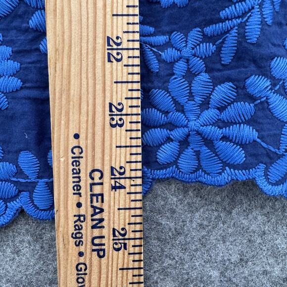Ivy Jane Embroidered Boho Top Size XS Blue Puff Sleeve Folk Peasant Cottagecore - Picture 9 of 10
